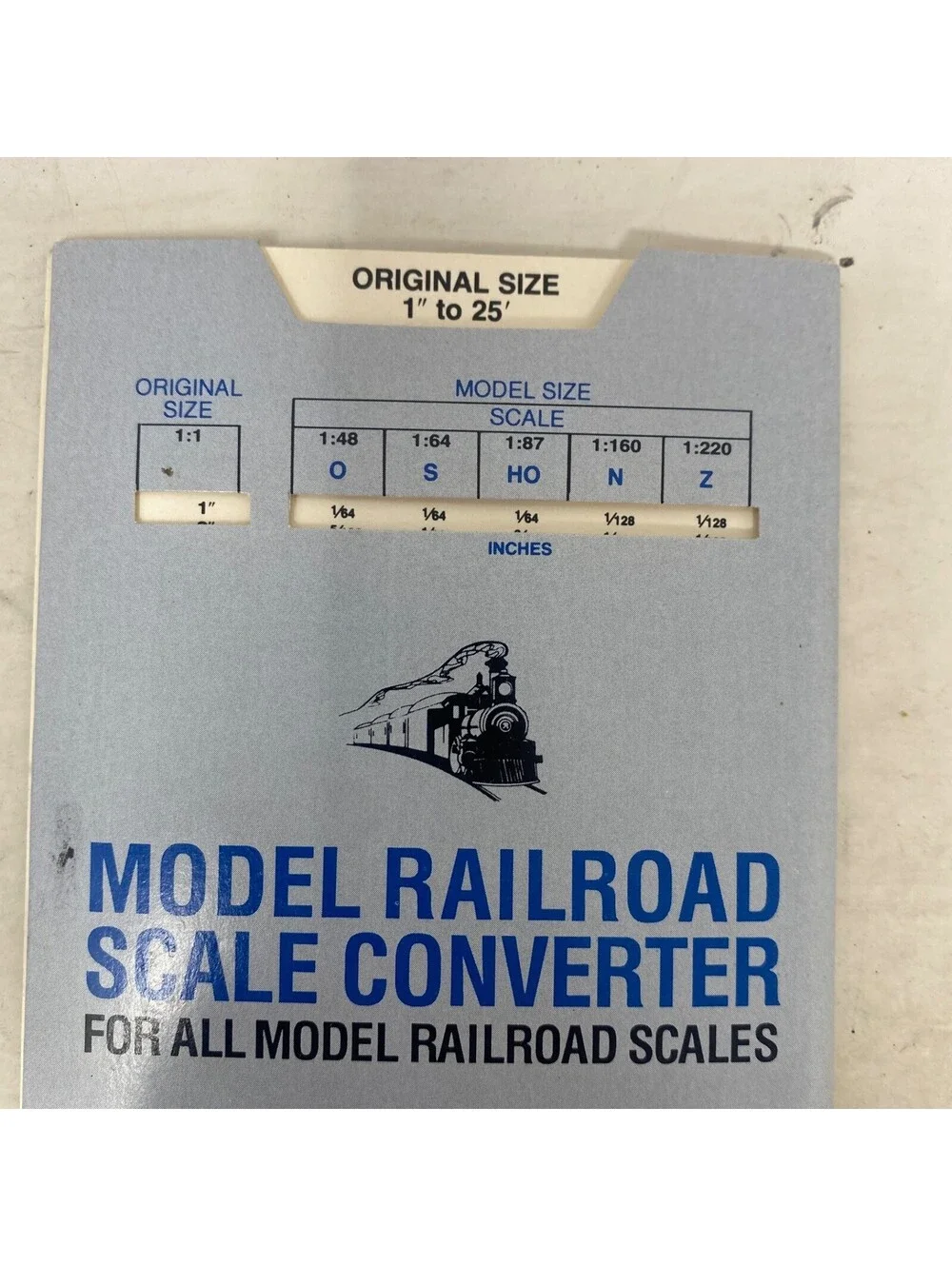Model Railroad Scale Converter Slide Chart Z N HO S O Multi Scale